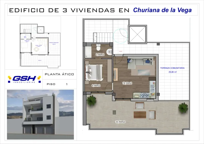 Eras Bajas, Churriana, Granada 18194, 1 Dormitorio Habitaciones, 0 ,1 BañoBathrooms,Ático,En Venta,Carmela,Eras Bajas,0,1460